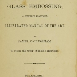 Sign Writing and Glass Embossing (1890) — Digital Download