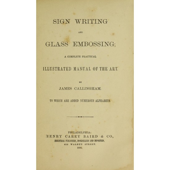Sign Writing and Glass Embossing (1890) — Digital Download