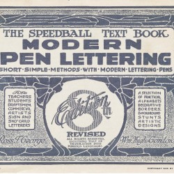 Speedball Text Book: Modern Pen Lettering, 8th Edition (1925) — Digital Download