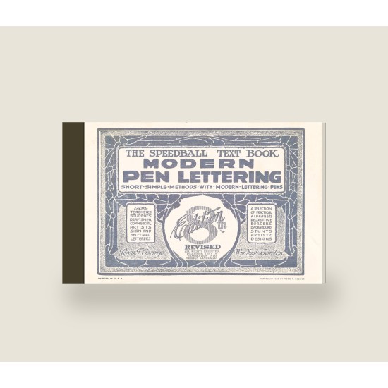 Speedball Text Book: Modern Pen Lettering, 8th Edition (1925) — Digital Download