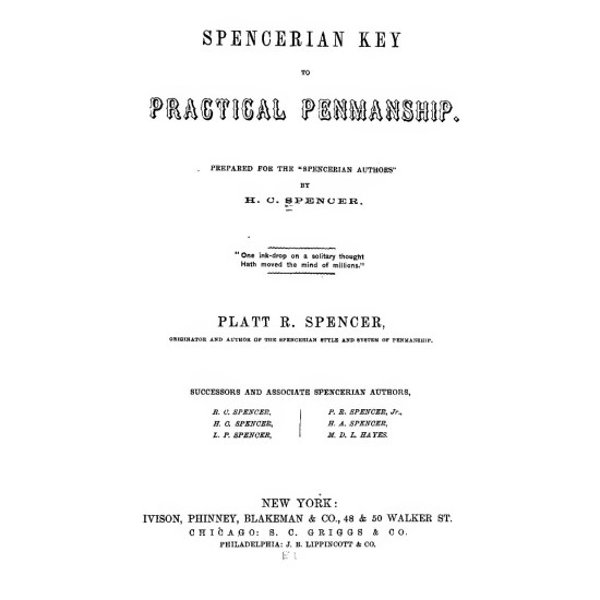 Spencerian Key to Practical Penmanship (1866) — Digital Download
