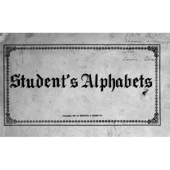 Student's Alphabets (1907) — Digital Download