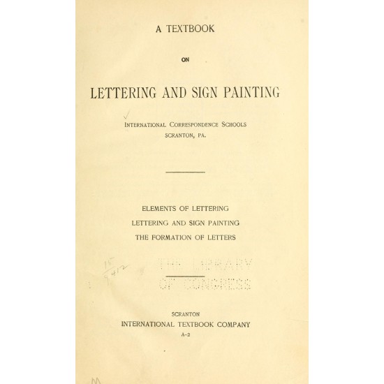 A Textbook on Lettering and Sign Painting (1902) — Digital Download A Textbook on Lettering and Sign Painting (1902) — Digital Download