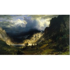 Bierstadt Storm Rocky Mountains Western Art Bierstadt Storm Rocky Mountains Western Art