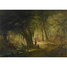 Catlin Indian Encampment Forest Western Art