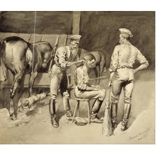Remington Cavalry Haircut Stable Western Art Remington Cavalry Haircut Stable Western Art