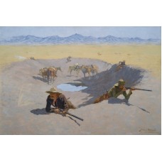 Remington Fight Waterhole Rifles Western Art Remington Fight Waterhole Rifles Western Art