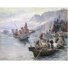 Russell Lewis Clark Canoes Western Art Russell Lewis Clark Canoes Western Art