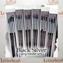 Black Siver Long Handled Brush Set 1 Black Siver Long Handled Brush Set 1