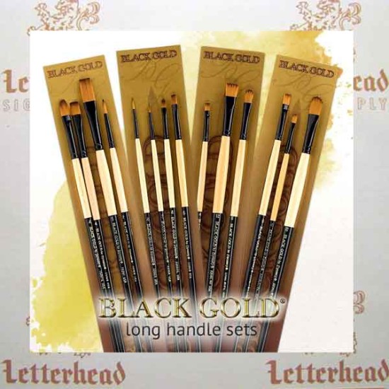 Black Gold Long Handle Set 4
