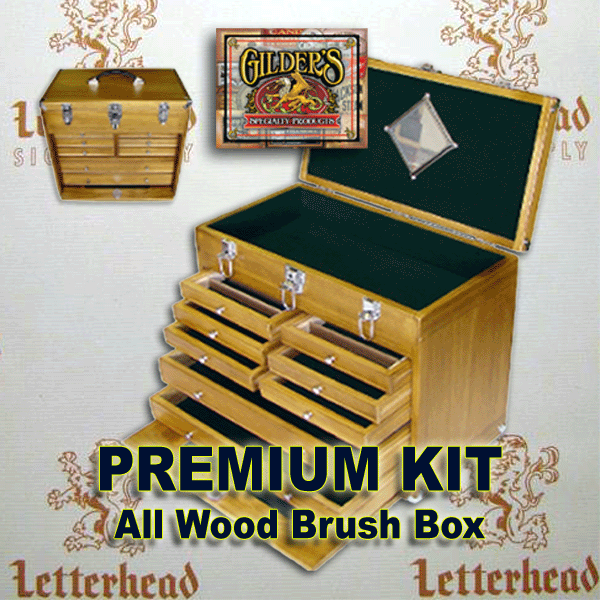 Custom Shop Pinstriping Brush Starter Set with 6 Lettering Quill Brushes  and Pinstriping Brush Preserving Oil