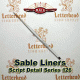 Script Liner Brush Sable series 126 Set