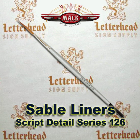 Script Liner Brush Sable series 126 size 6