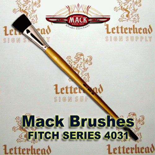 Fitch lettering Brush Square soft Sable hair Series-4031 Set