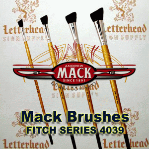 Fitch Brushes soft angular Sable hair series 4039