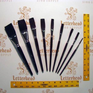 Jet stroke flat lettering brushes series 1962