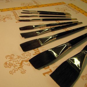 Soft Stroke Flat lettering brushes brown series 1992