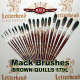 Quill Lettering Brushes Brown series 179L Quill Lettering Brushes Brown series 179L