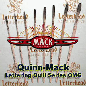 Quinn Mack Extended Brown Quill Lettering Brushes series QMB