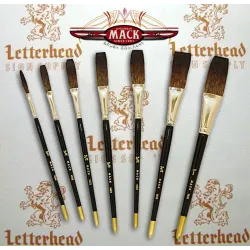 mack brush flat lettering brush soft stroke brown series-1992 full set mack brush flat lettering brush soft stroke brown series-1992 full set