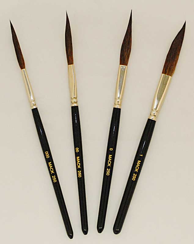 series 251-Long Raw Handle Sword Pinstriping Brushes