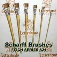 Fitches lettering brushes short Full Set series 821 Fitches lettering brushes short Full Set series 821