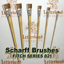 Fitches lettering brushes short Full Set series 821 Fitches lettering brushes short Full Set series 821