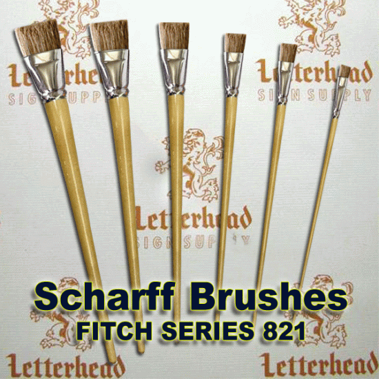 Fitches lettering brushes short Full Set series 821