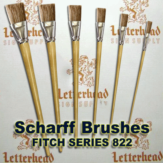 Fitches lettering brushes long Full Set series 822