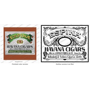 Espina Havana Cigars — Vintage Cigar Label Artwork Espina Havana Cigars — Vintage Cigar Label Artwork