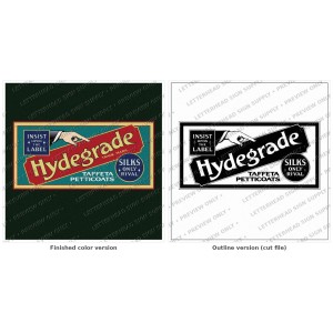 Hydegrade Taffeta Petticoats — Vintage Trade Sign Artwork Hydegrade Taffeta Petticoats — Vintage Trade Sign Artwork