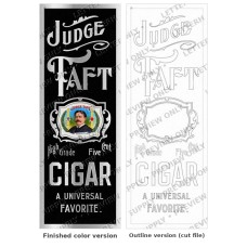 Judge Taft Cigars — Vintage Cigar Sign Artwork