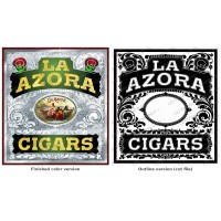 La Azora Cigars Label — Vintage Cigar Label Artwork