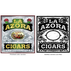 La Azora Cigars Label — Vintage Cigar Label Artwork La Azora Cigars Label — Vintage Cigar Label Artwork