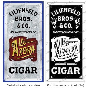 Lilienfeld Bros. La Azora Cigar — Vintage Cigar Sign Artwork Lilienfeld Bros. La Azora Cigar — Vintage Cigar Sign Artwork