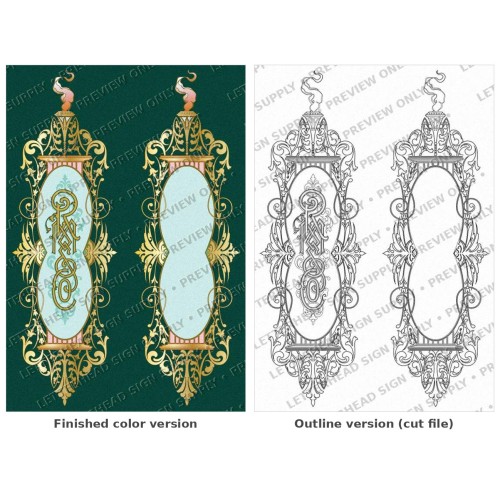 Ornate Monogram Panel — Vintage Ornamental Artwork Ornate Monogram Panel — Vintage Ornamental Artwork