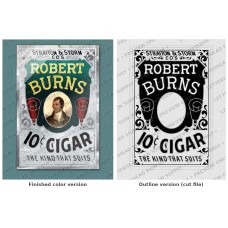 Robert Burns 10¢ Cigar — Vintage Cigar Sign Artwork