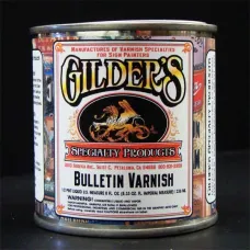 Gilders Bulletin Spar Varnish Gold Leaf Clear Coat-half pint