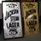 Jackson Steam Glue Chipped Reverse Glass Sign