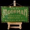 Moorman Whiskey Glue Chipped Reverse Glass Sign