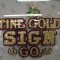 Fine Gold Sign Company Glue Chipped Reverse Glass Sign