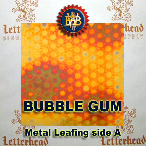 Variegated Metal Leaf-Bubble Gum
