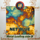 Variegated Metal Leaf-Net Blue book