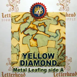 Variegated Metal Leaf-Yellow Diamonds 20 Book Pack