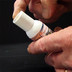 Gilders Shell and Crystal UV glue application