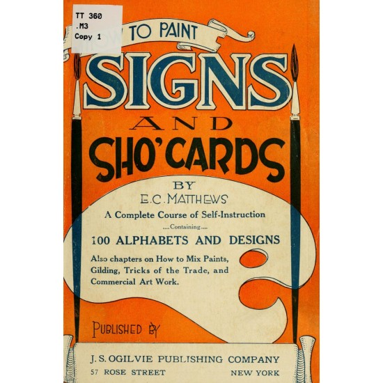 How to Paint Signs and Sho' Cards (1920) — Digital Download