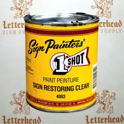 1 Shot Lettering Enamel Sign Restoring Clear Gloss 4003 - Quart 1 Shot Lettering Enamel Sign Restoring Clear Gloss 4003 - Quart
