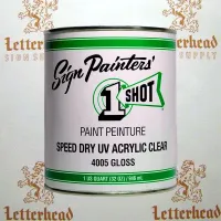 1 Shot Lettering Enamel Speed Dry UV Acrylic Clear Gloss 4005 - Quart