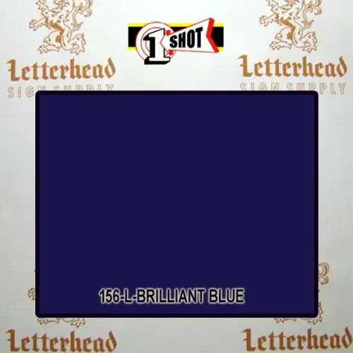 1 Shot Lettering Enamel Paint Brilliant Blue 156L - 1/2 Pint