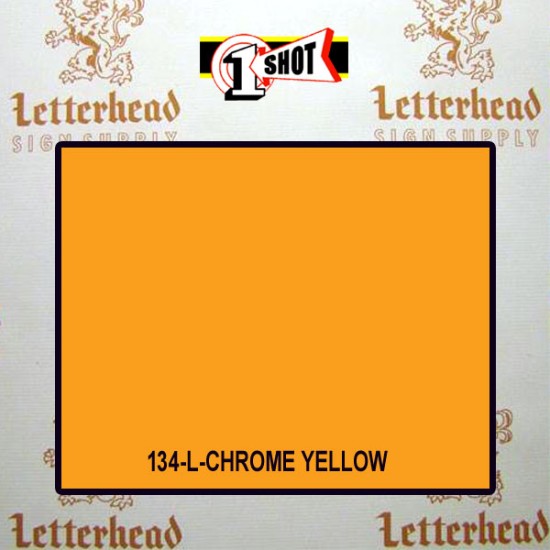 1 Shot Lettering Enamel Paint Chrome Yellow 134L Quart